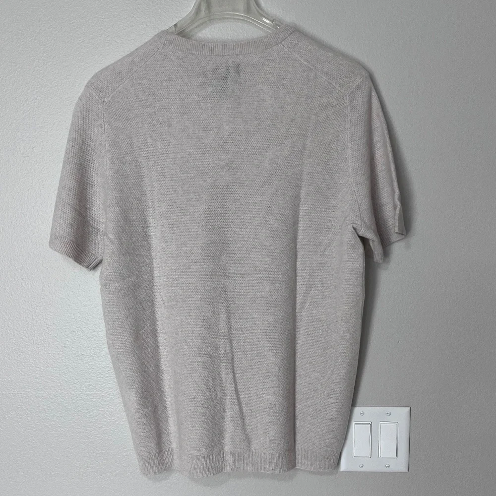 Club Room Men’s Textured 100% Cashmere V- Neck Sweater T-Shirt size L